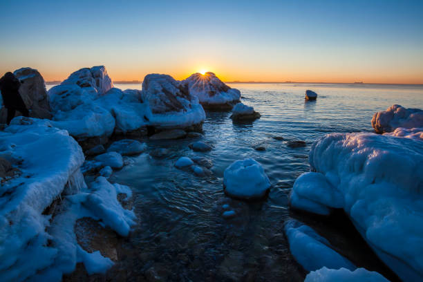 istock Sunrise by the sea in winter 1138933396
