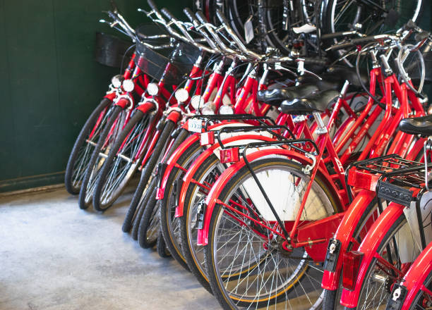 istock Bicycle rental service spot. Public transportation concept. 1138933528