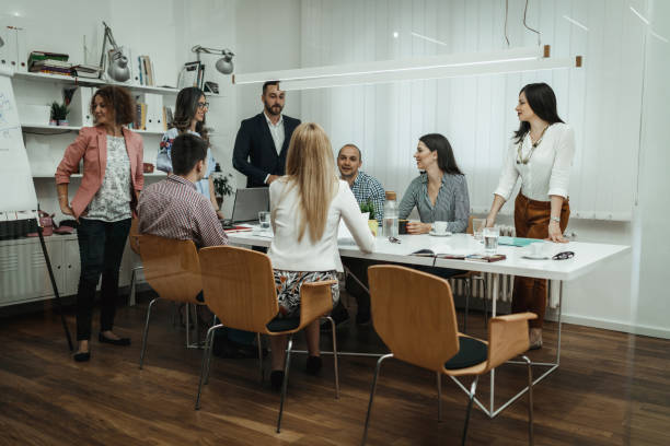istock Young business people working in the modern office 1138941714