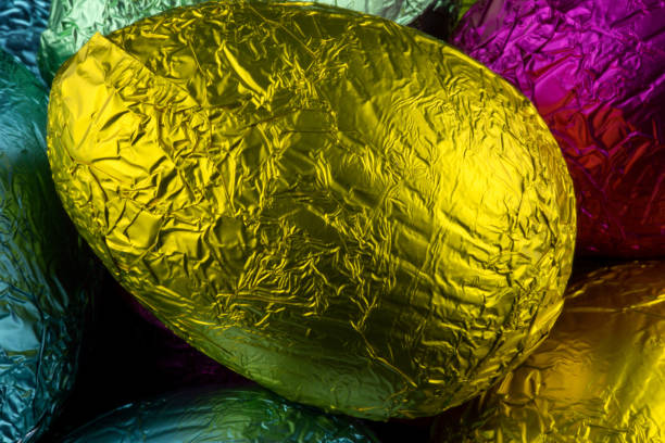 istock Pile of Foil Wrapped Chocolate Eggs 1138943652