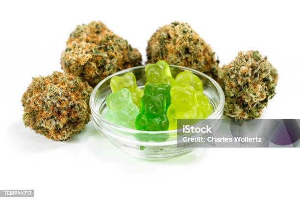 Cannabis Owe White Stock Photo - Download Image Now - Food, Gummy Candy, Marijuana - Herbal Cannabis