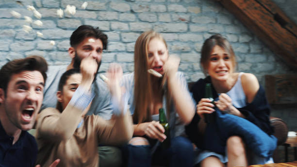 istock Watching football world cup with friends 1138947022