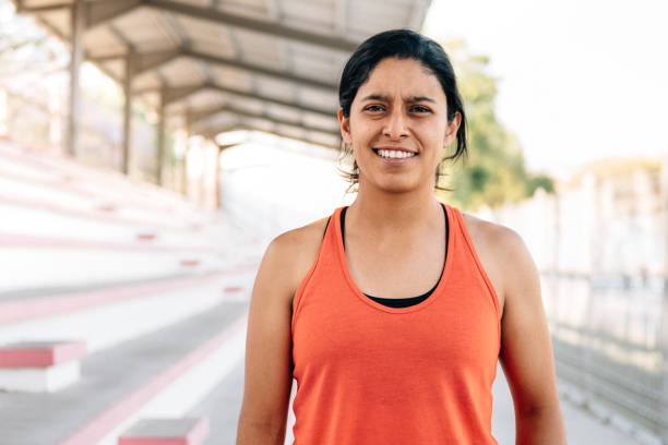 istock Portrait of young female runner 1138948640