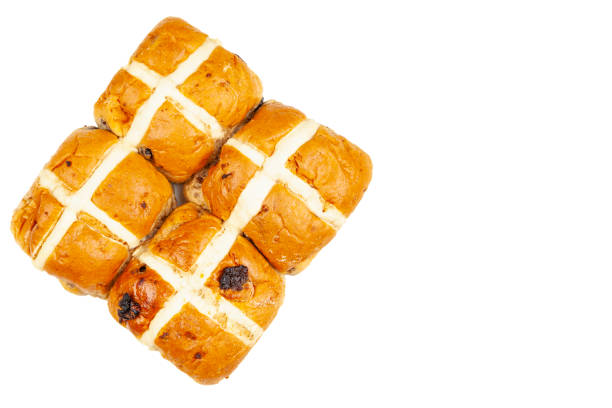 istock Hot cross buns isolated on a white background 1138949164