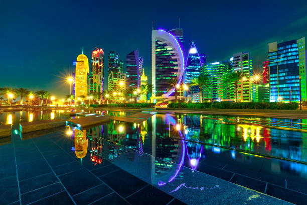 istock Towers of Doha skyline 1138951038