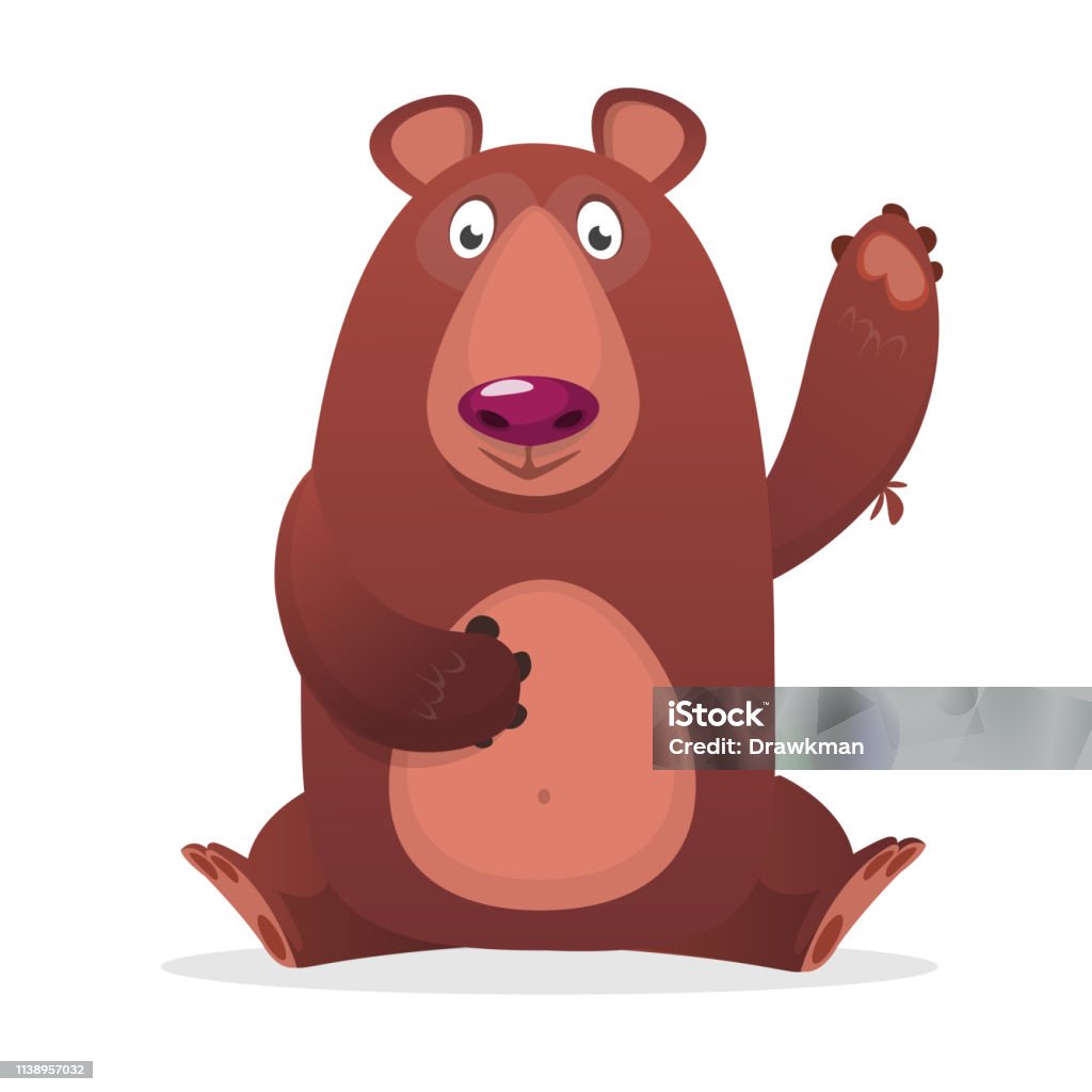 Gấu Hoạt Hình Dễ Thương Hình Minh Họa Vector Của Một Con Gấu Hình ...