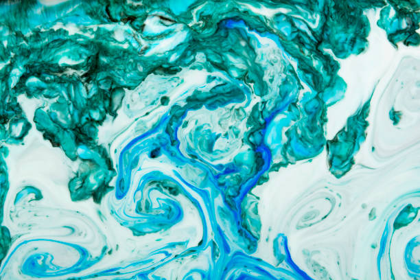 istock Beautiful abstract painting is a painting technique Ebru . 1138958733