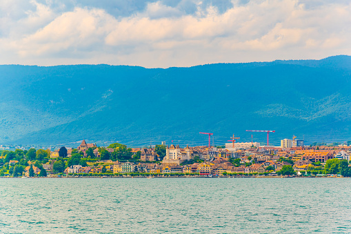 White Palace in Nyon overlooking the Geneva lake in Switzerland