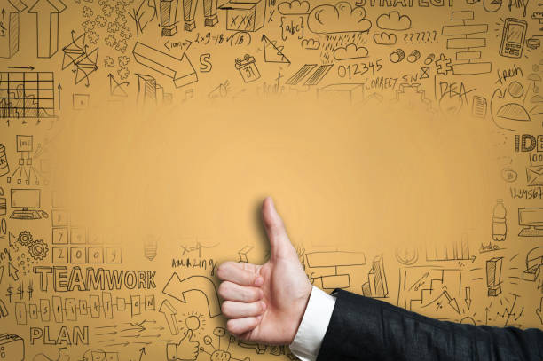 pessimist to optimist: person changing from a negative to a positive attitude with comic bubbles & progress bar loading