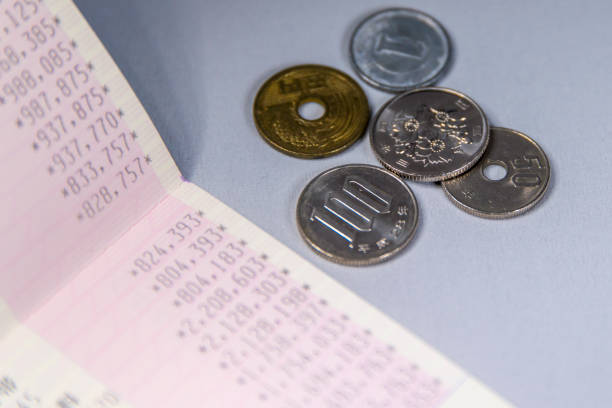 istock Japanese Coins on Bankbook 1138970597