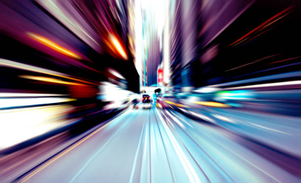 istock Abstract image of night traffic light trails in the city 1138976267