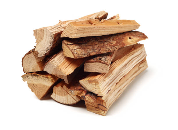 istock Pile of firewood isolated on a white background 1138977721