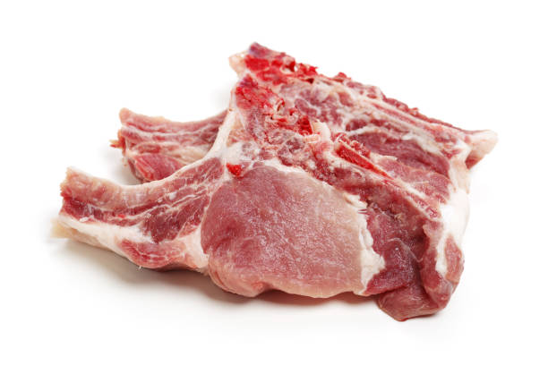 istock Raw Pork Ribs Isolated On White Background 1138978324