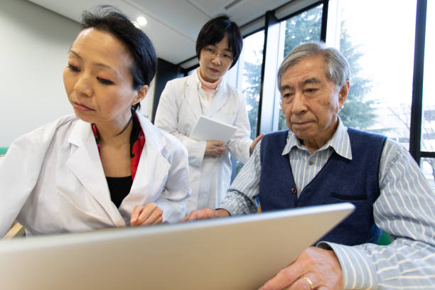istock Female doctors and senior patient 1138984195