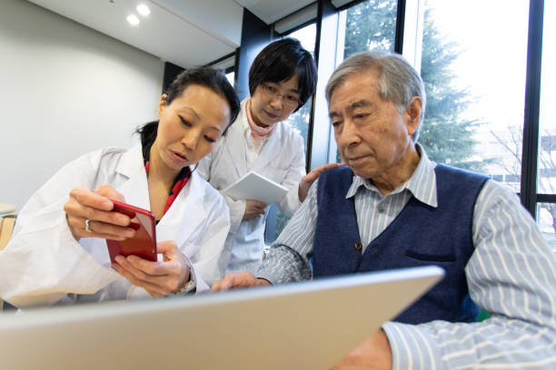 istock Female doctors and senior patient 1138984449