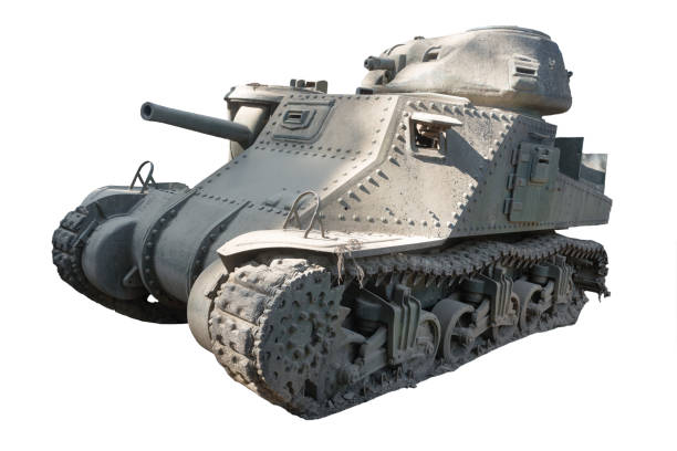 istock Damaged WW2 battle tank - isolated 1138994723
