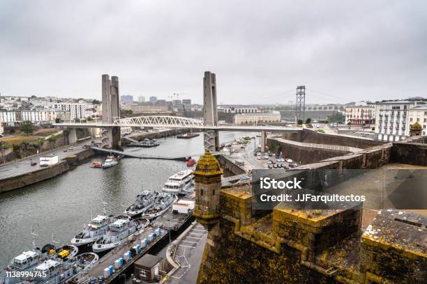 The Harbour Of Brest A Cloudy Day Stock Photo - Download Image Now - Brest - Brittany, France, City