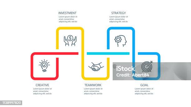 Business Data Visualization Process Chart Abstract Elements Of Graph ...