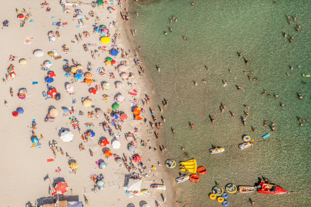 istock beach crowd from aerial look 1139000476