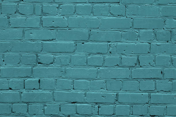istock Texture of a turquoise brick wall. Green texture brick wall. Turquoise brick wall texture background. Blue stone background. 1139000510