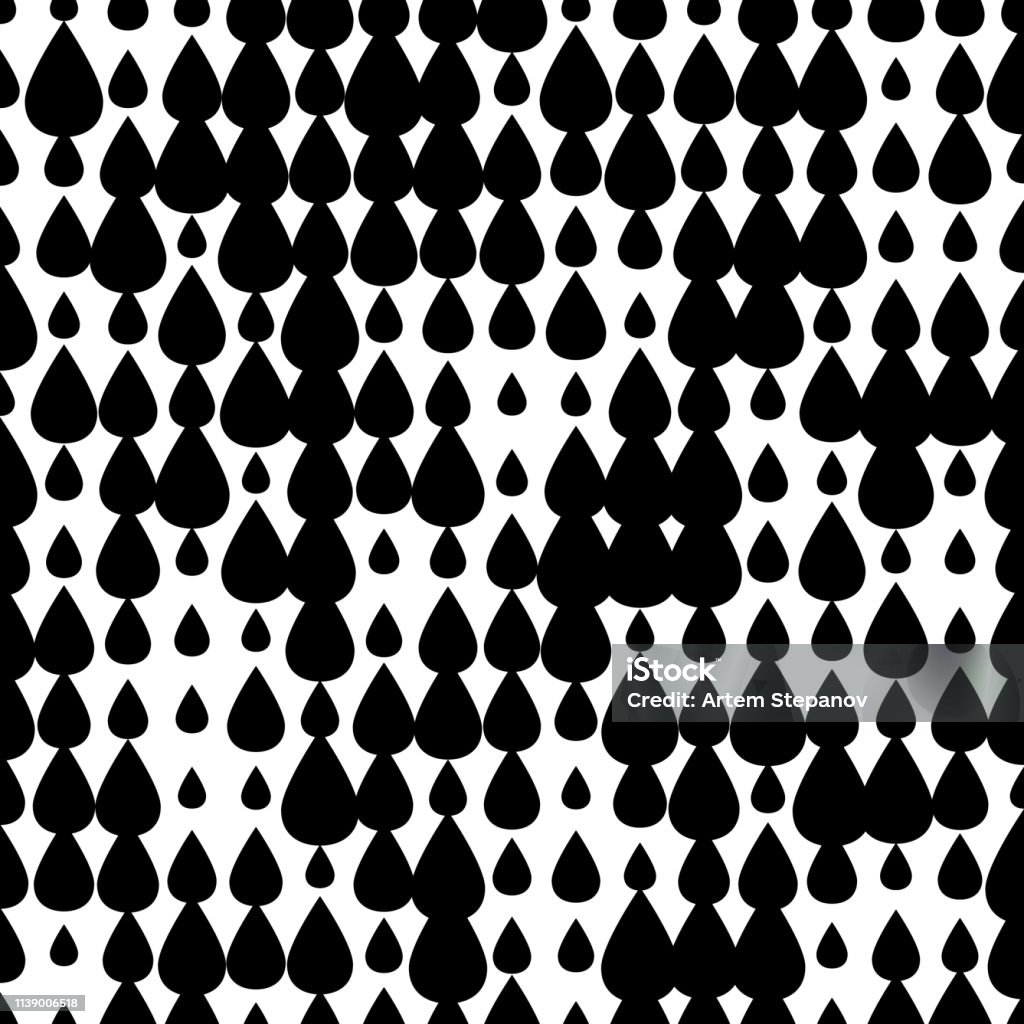 Pattern Drop Shape Abstract Geometric Seamless Pattern With Simple Drop Shapes Stock ...