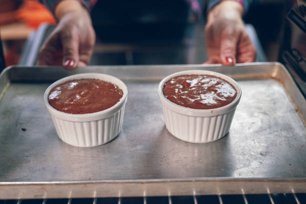 istock Baking Chocolate Souffle in the Oven 1139012817