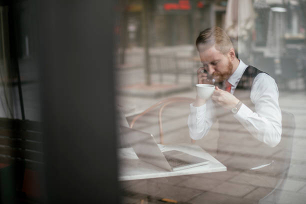 istock Businessman working on a coffee break 1139016616