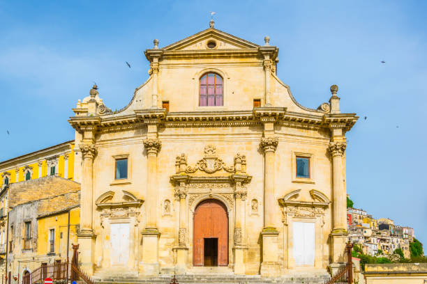 santa almas iglesia del purgatorio en ragusa, sicilia, italia - sante fe home fotografías e imágenes de stock