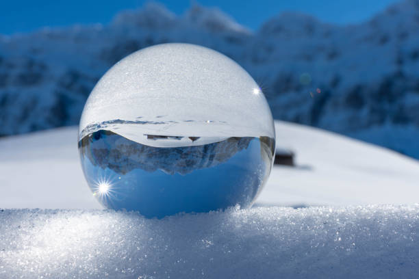 istock Winter mountains in a crystal ball 1139037351