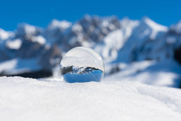 istock Winter mountains in a crystal ball 1139037365