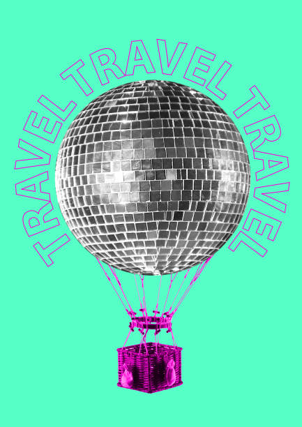 Alternative trip. Modern design. Contemporary art collage.