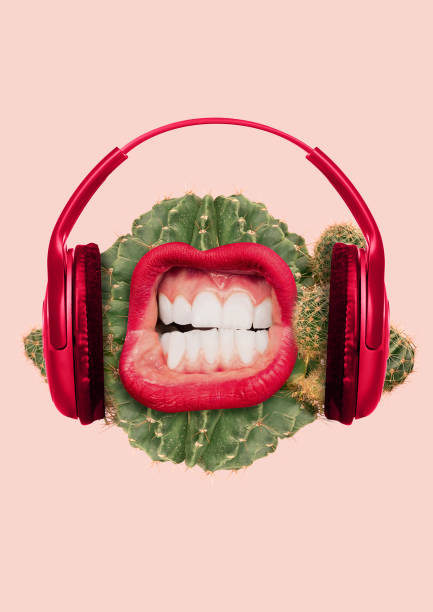 istock Prickly sound. Modern design. Contemporary art collage. 1139039195