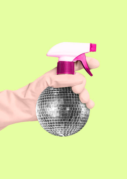 An alternative cleaning. Modern design. Contemporary art collage.