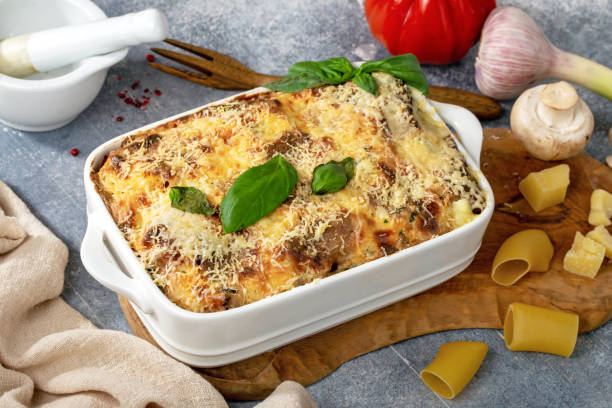 Mushroom and ham cannelloni