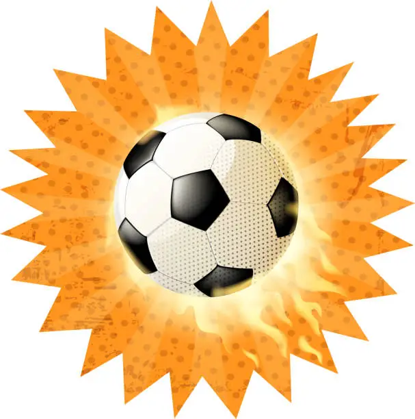 Vector illustration of soccer exploding