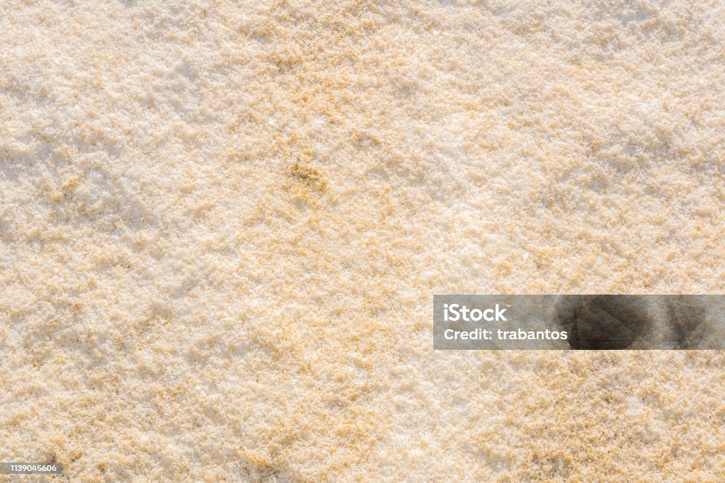 Detail of a salt crust in the saline di Trapani, Sicily, Italy Agricultural Field Stock Photo