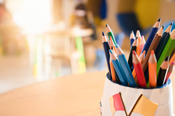 istock Colored pencil in box.  Object for kids concept 1139046926