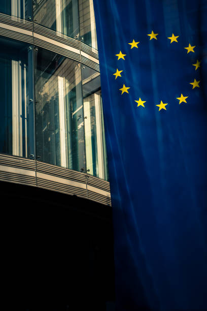 istock European Union Flag Outside an Office Building 1139047171