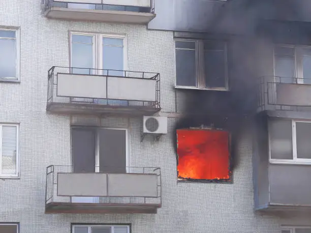 Photo of burning apartment, fire in the apartment