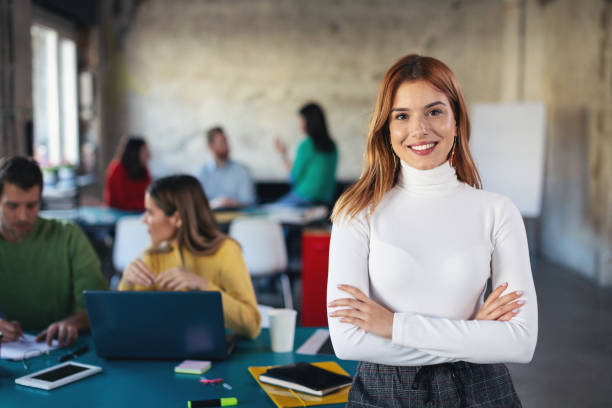 istock Portrait of young software developer in coworking open space 1139053615