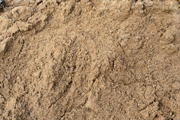 istock Large pile of construction sand close up as texture and background 1139054606