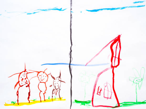 istock child's drawing house and animals 1139055268