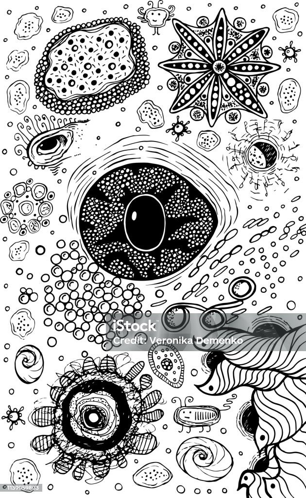 Psychedelic abstract ink abstract sketch with eye. Surreal weird line drawing for design, coloring page for adults. Vector illustration Psychedelic abstract ink abstract sketch with eye. Surreal weird line drawing for design, coloring page for adults. Vector illustration. Abstract stock vector