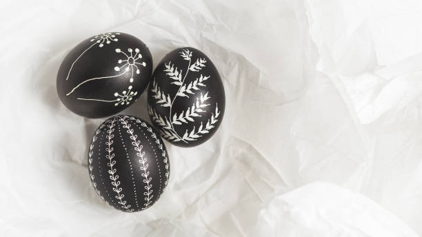 istock Pysanky on the white crumpled paper background 1139062284