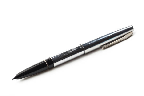 istock vintage fountain pen on white, close up 1139069158