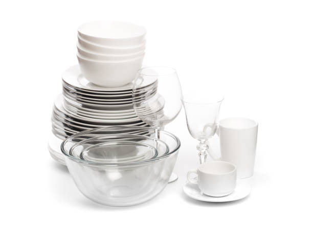 istock Set of white dishes . table wear - Image 1139069431