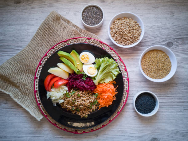 istock Healthy food - Soy with salad 1139073220