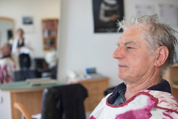 istock Senior Man at Hair Salon 1139074648