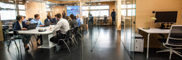 istock Business presentation in an office conference room 1139078939