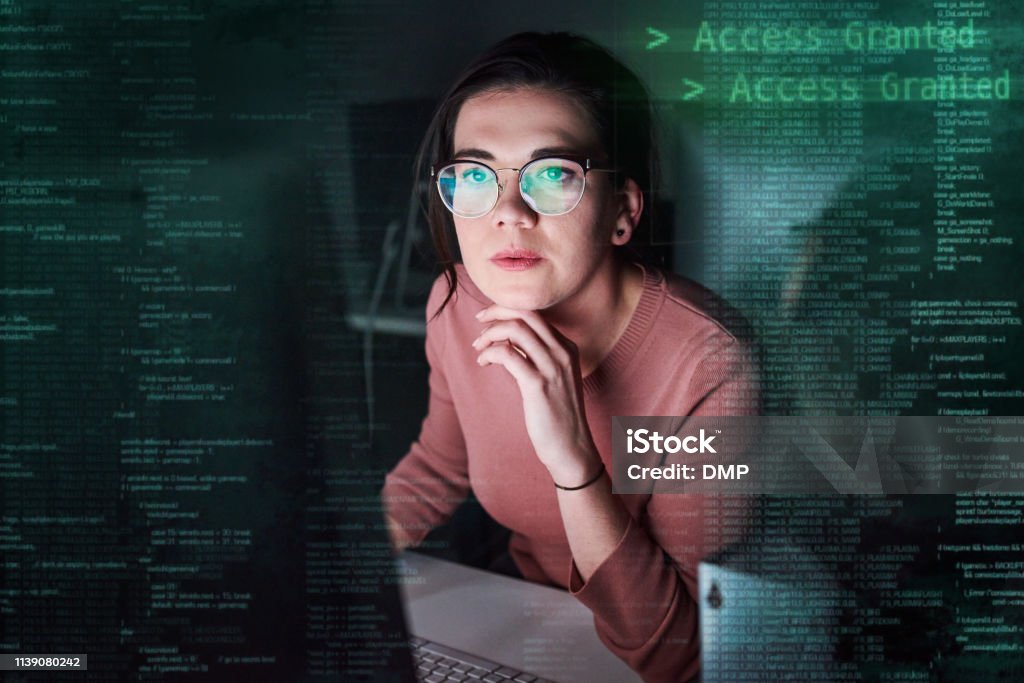 Debugging Person Debugging Is What She Does Stock Photo - Download Image Now - Women ...